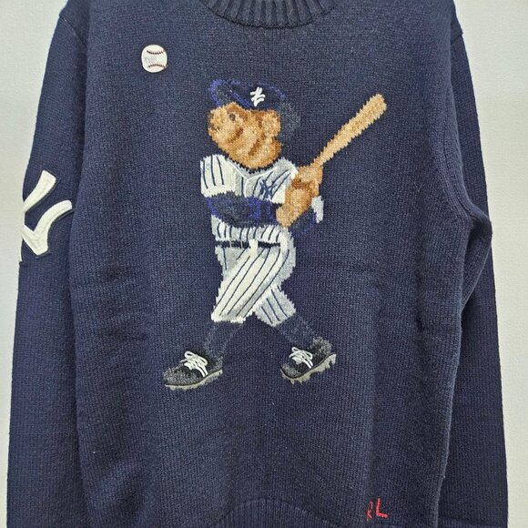 Polo Ralph Lauren MLB co-branded baseball bear pattern sweater - Picture 5 of 9